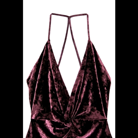 Purple VELVET MINI DRESS - Picture 4 of 5